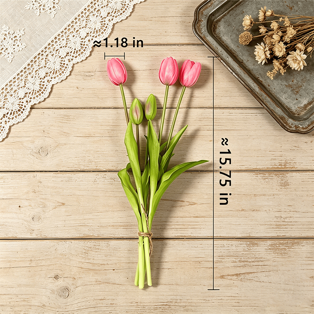 🌷 Lifelike Tulip Bouquet Décor for Every Space