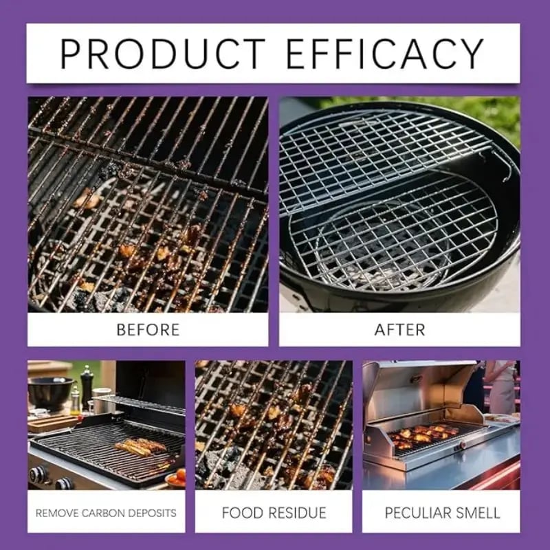 🔥Hot Sale🔥BBQ Non-toxic, Heavy Duty, No Residue Grill Cleaner Degreaser Spray