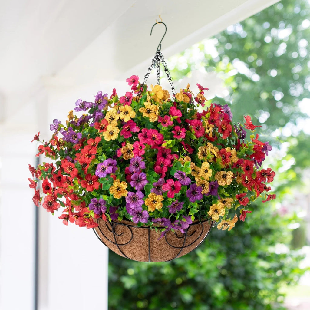 🔥Simulated Hanging Flower Basket🌸No Watering, No Wilting💧—Just a Picture Perfect Home Every Single Day.