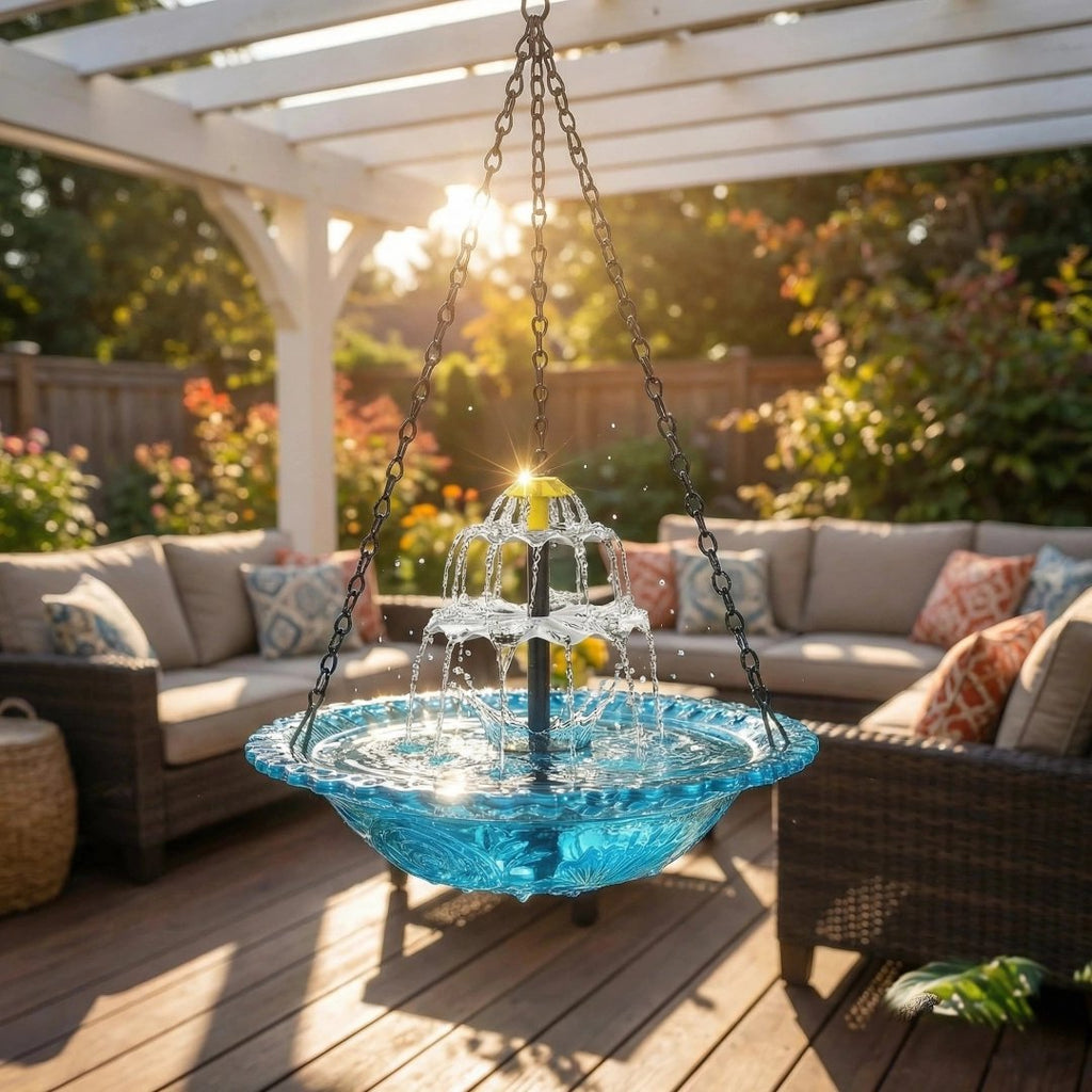 🐦Solar Cascade Hanging Bird Bath Fountain