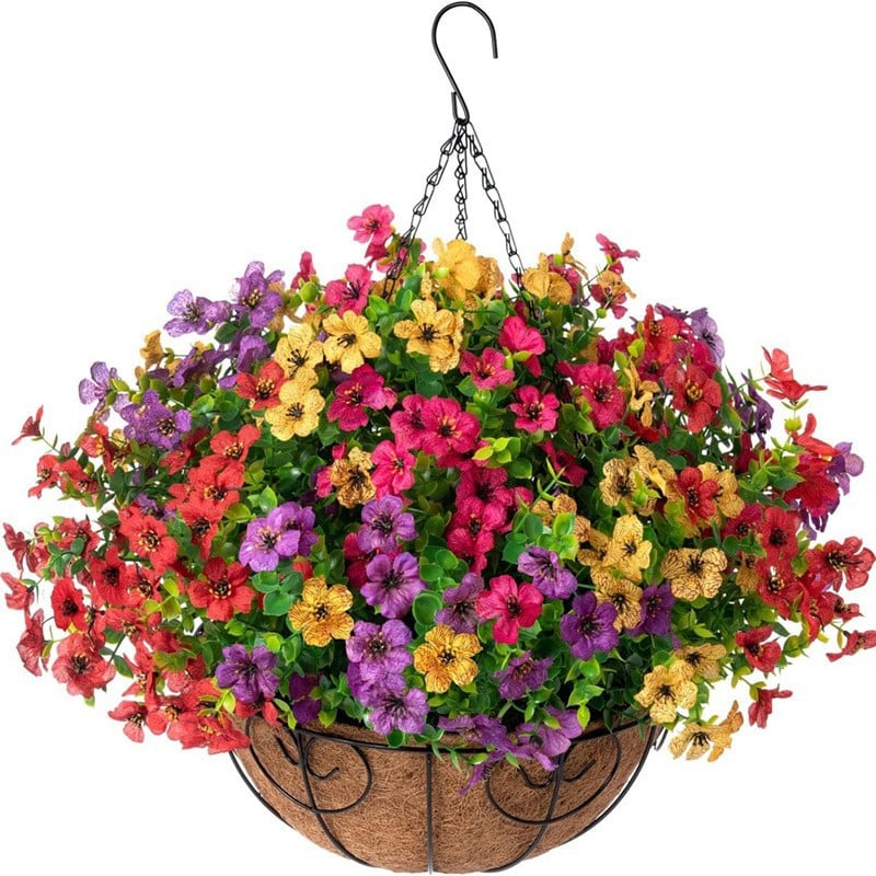 🔥Simulated Hanging Flower Basket🌸No Watering, No Wilting💧—Just a Picture Perfect Home Every Single Day.