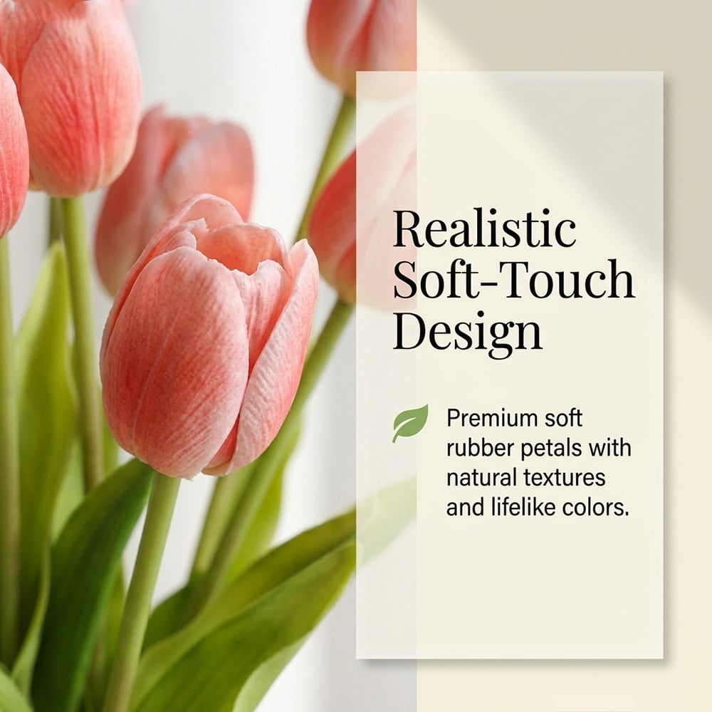 🌷 Lifelike Tulip Bouquet Décor for Every Space