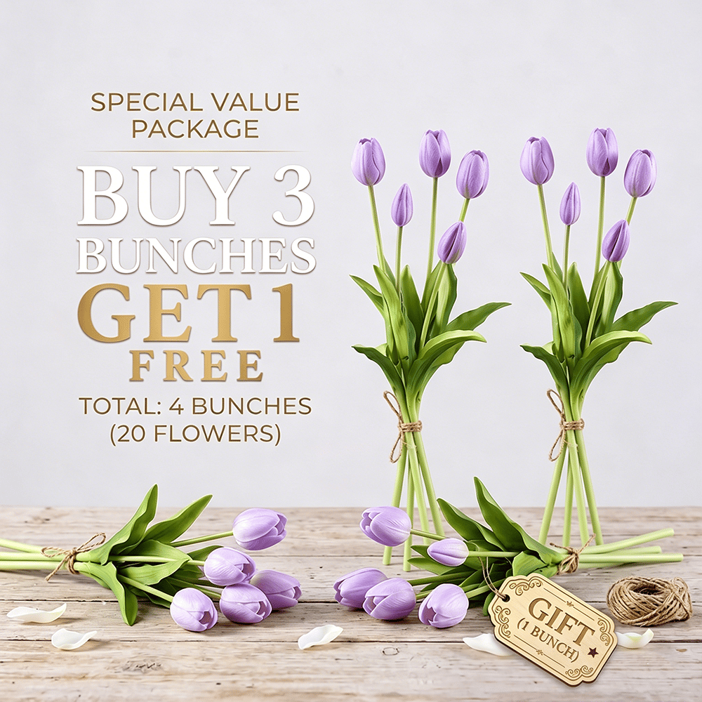 🌷 Lifelike Tulip Bouquet Décor for Every Space