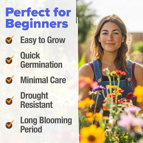 🔥🌱Premium Hardy Mixed Perennial Flowers Seeds | Over 20 Varieties | Perfect for Beginners