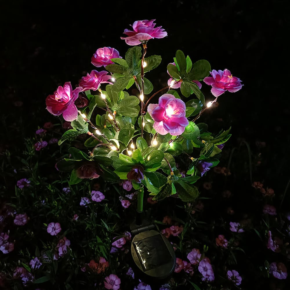 💐Transform Your Outdoors Into a Festive Winter Wonderland with Solar-Powered Flower Lights! 🎄☀️