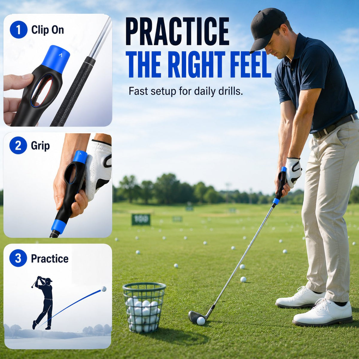 🏌️  Golf Grip Trainer. Fix Swing Grip