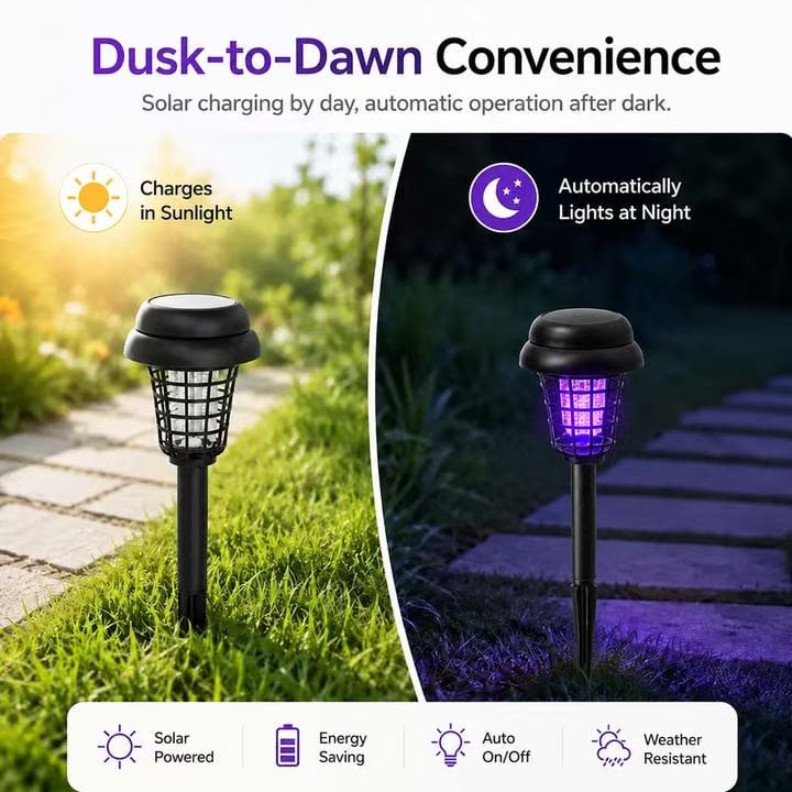 🏠Summer Essentials🦟Solar-Powered UV Mosquito Killer Lamp