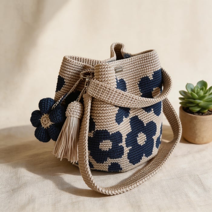 🌓Last Day 49% OFF- Handmade Crochet Flower Tote 🌼✨