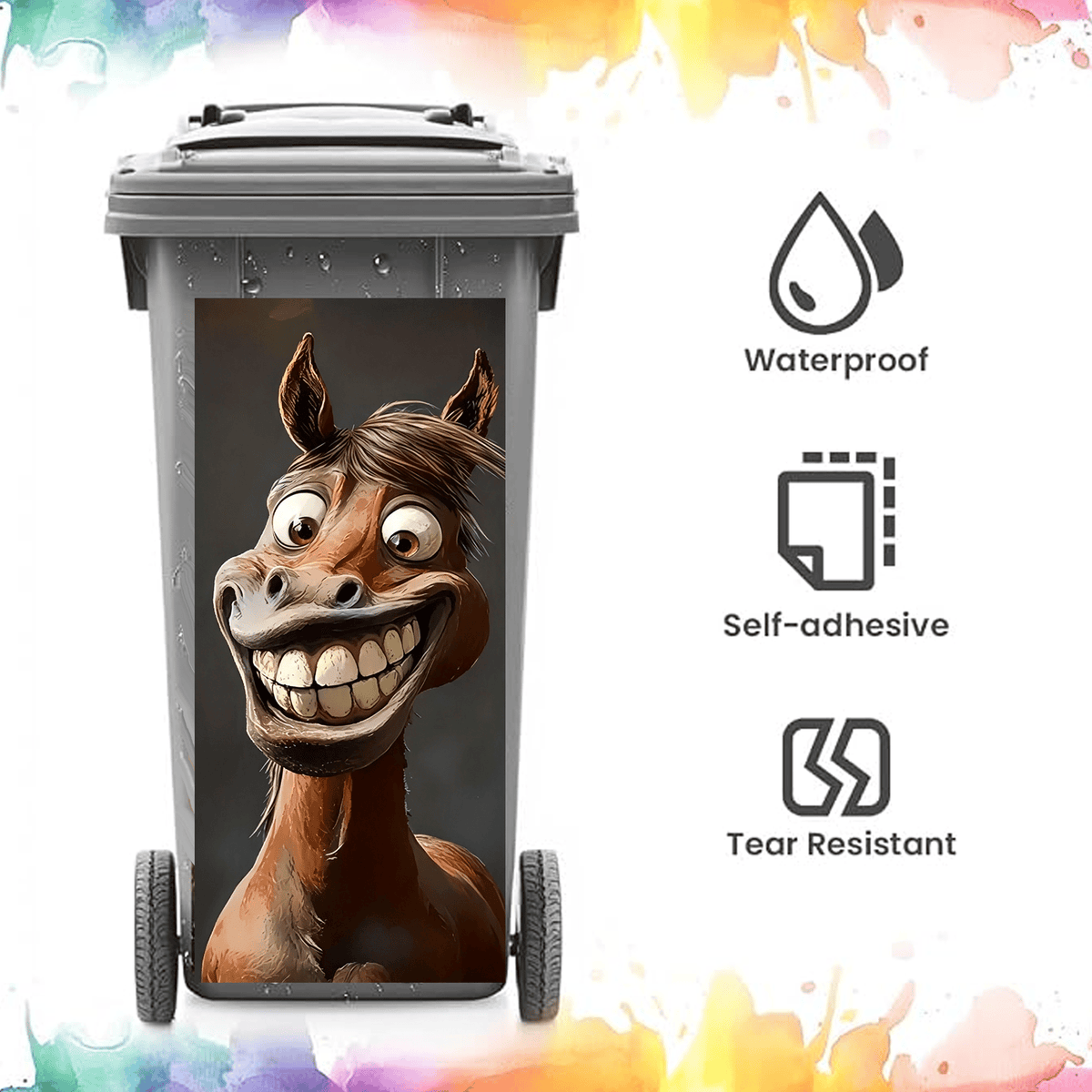 🔥Last Day 50% OFF -🗑Creative Trash Can Sticker with Colourful Cartoon✨