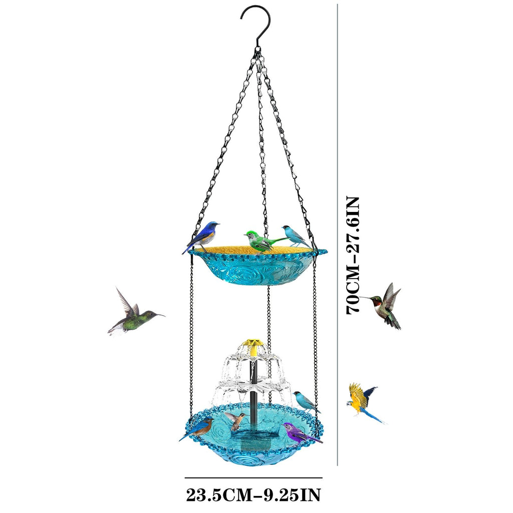 🐦Solar Cascade Hanging Bird Bath Fountain