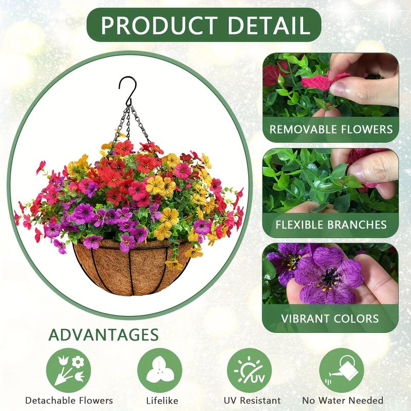 🔥Simulated Hanging Flower Basket🌸No Watering, No Wilting💧—Just a Picture Perfect Home Every Single Day.