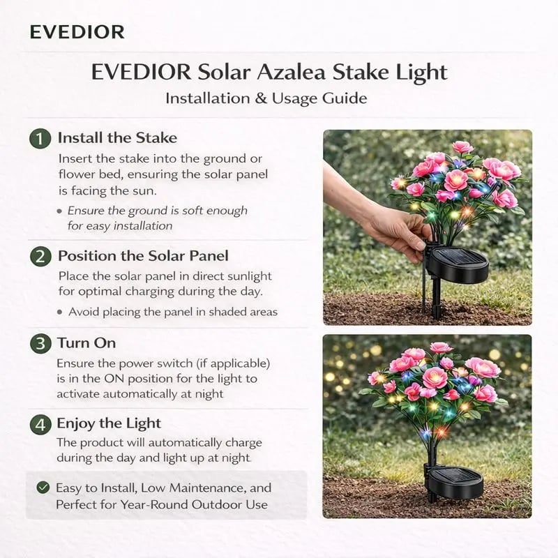 💐Transform Your Outdoors Into a Festive Winter Wonderland with Solar-Powered Flower Lights! 🎄☀️