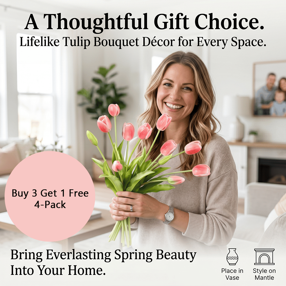 🌷 Lifelike Tulip Bouquet Décor for Every Space