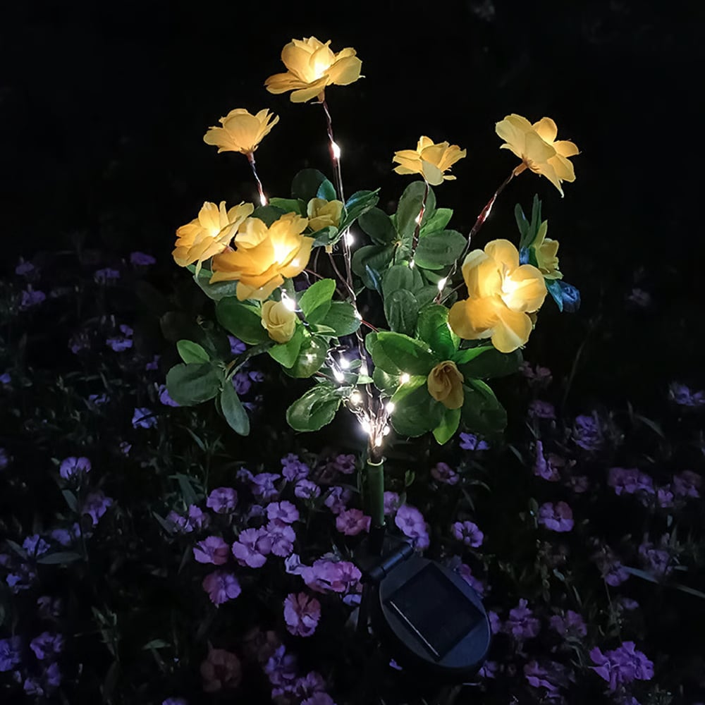 💐Transform Your Outdoors Into a Festive Winter Wonderland with Solar-Powered Flower Lights! 🎄☀️