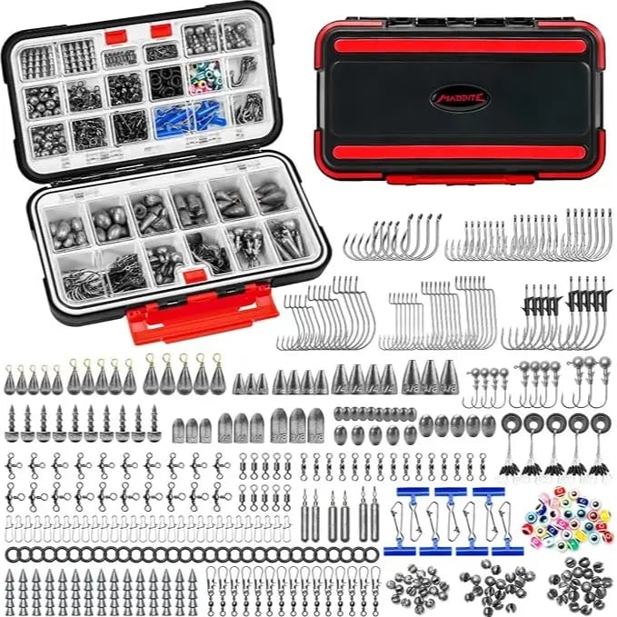 🔥Last Day 49% OFF - 🔥🎣Fishing Kit – 265/400PCS Complete Tackle Set with Hooks