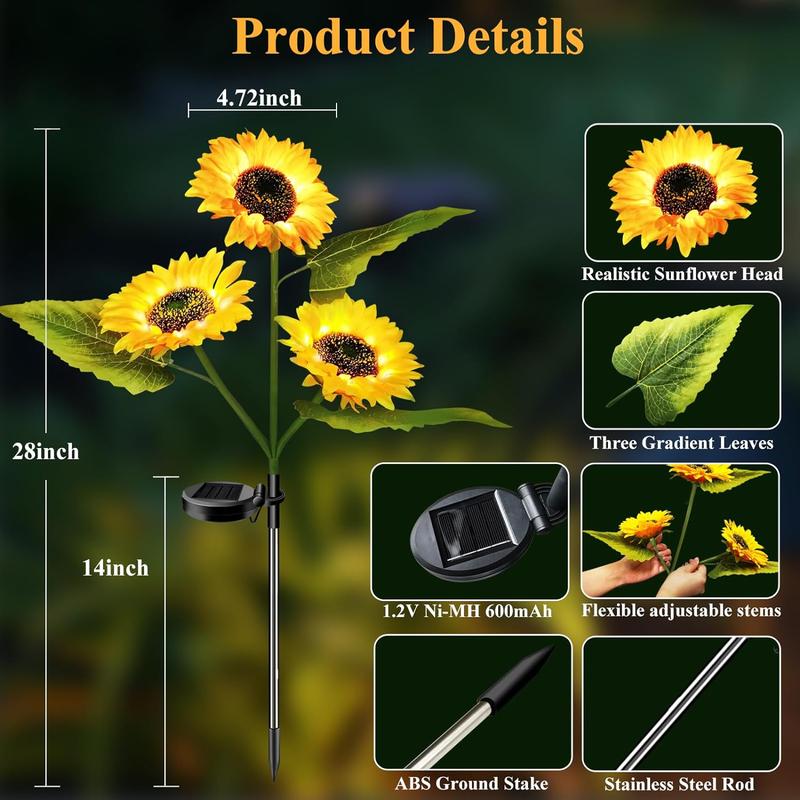 🌻Hot Sale 49% OFF- 🌞Solar LED Sunflower Garden Lights