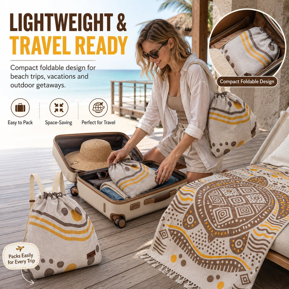🐢 2-in-1 Towel Bag