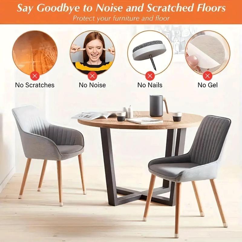 🔥Last Day 49% OFF👍Square Chair Leg Protectors for Hardwood Floor Fits All Shape Chair Mat for Wood and Tile Floors. Chair Leg Universal Cover Elastic Mold