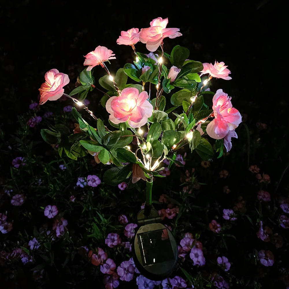 💐Transform Your Outdoors Into a Festive Winter Wonderland with Solar-Powered Flower Lights! 🎄☀️