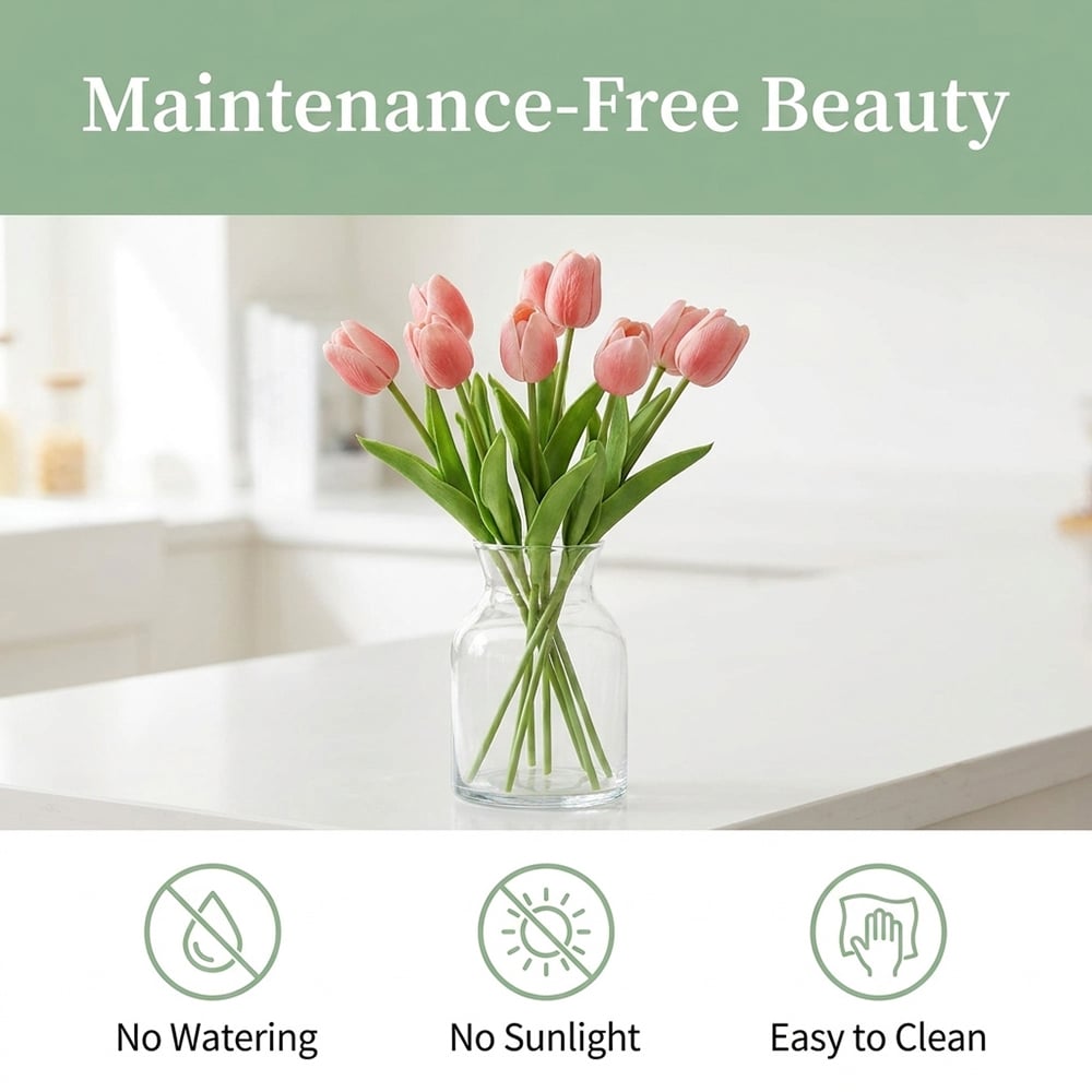 🌷 Lifelike Tulip Bouquet Décor for Every Space