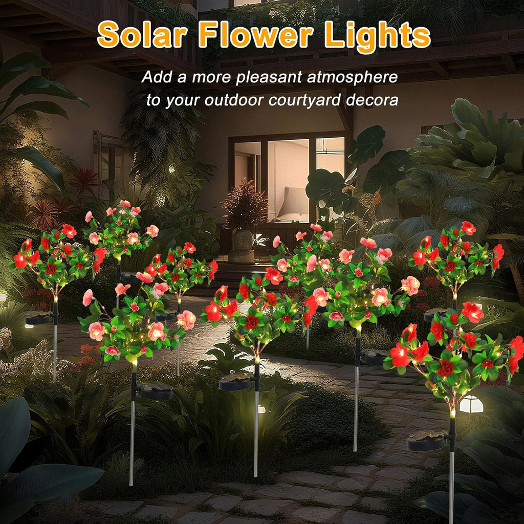 💐Transform Your Outdoors Into a Festive Winter Wonderland with Solar-Powered Flower Lights! 🎄☀️