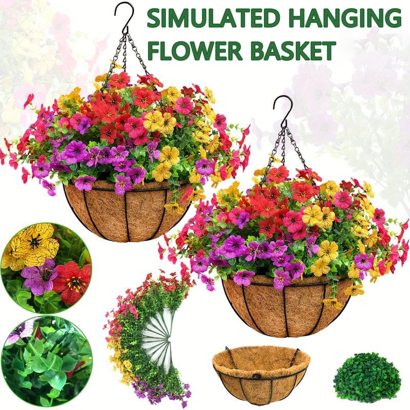 🔥Simulated Hanging Flower Basket🌸No Watering, No Wilting💧—Just a Picture Perfect Home Every Single Day.