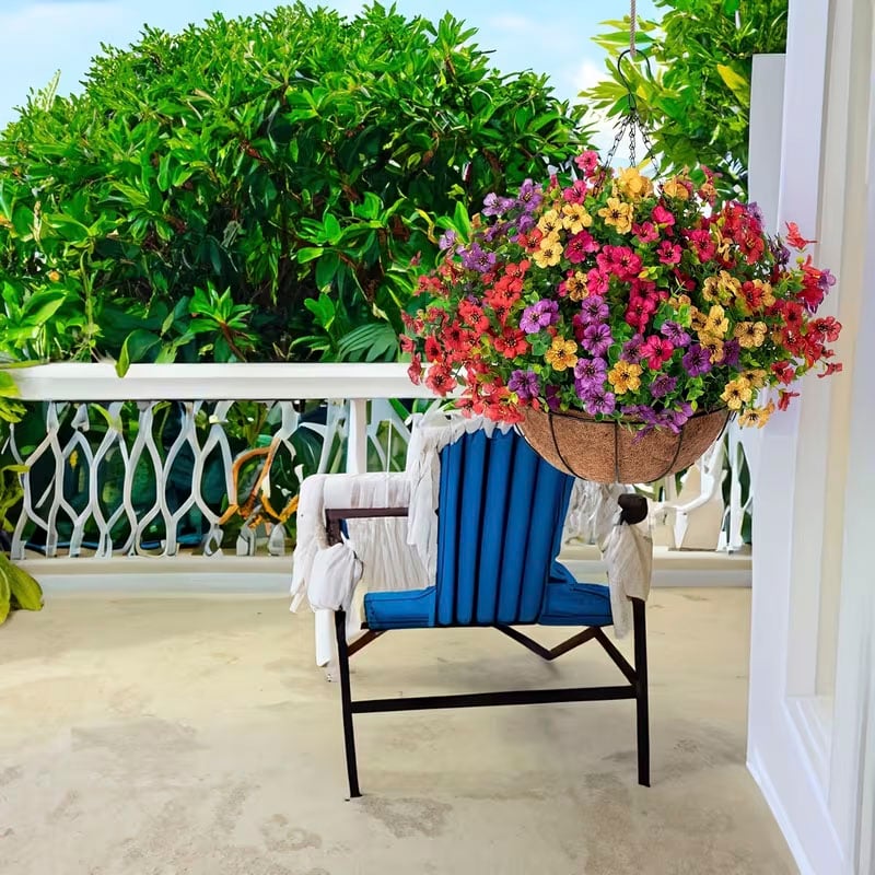 🔥Simulated Hanging Flower Basket🌸No Watering, No Wilting💧—Just a Picture Perfect Home Every Single Day.