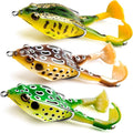 🐸Frog Lure Bass Trout Realistic Prop with Weedless Hooks for Freshwater Saltwater