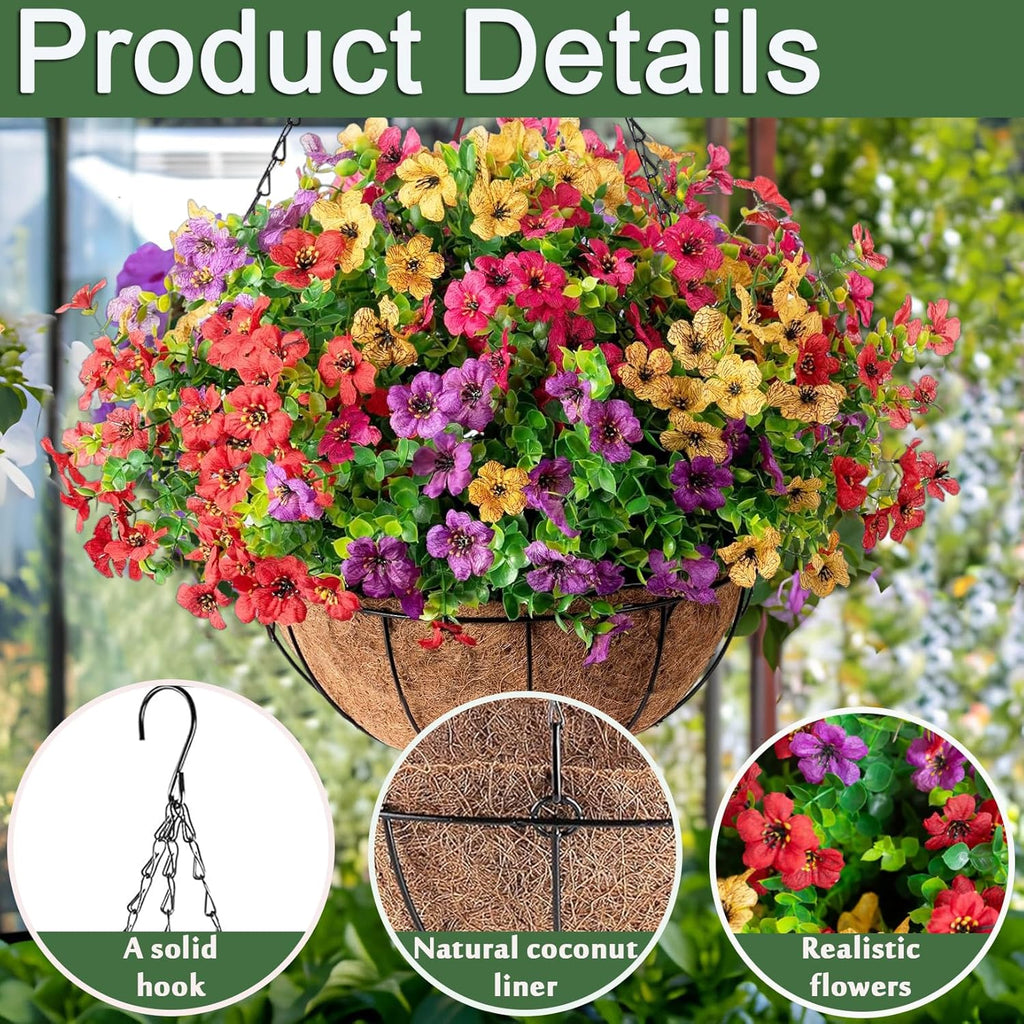 🔥Simulated Hanging Flower Basket🌸No Watering, No Wilting💧—Just a Picture Perfect Home Every Single Day.