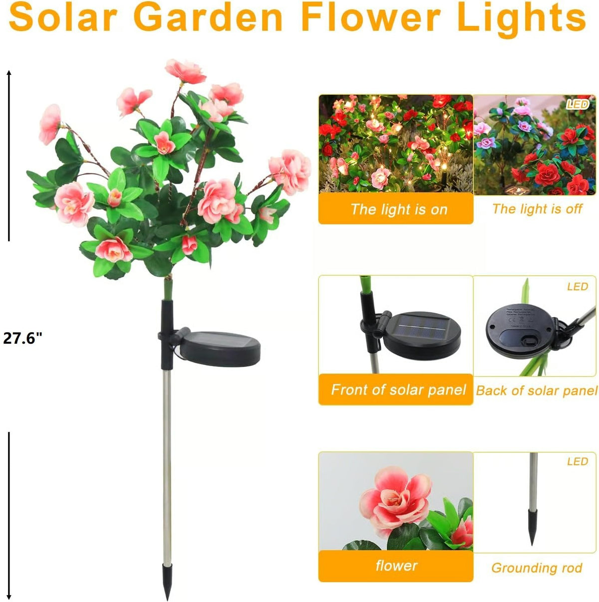 💐Transform Your Outdoors Into a Festive Winter Wonderland with Solar-Powered Flower Lights! 🎄☀️