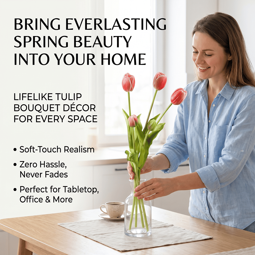 🌷 Lifelike Tulip Bouquet Décor for Every Space
