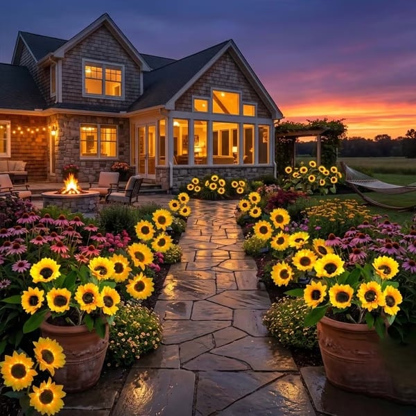 🌻Hot Sale 49% OFF- 🌞Solar LED Sunflower Garden Lights
