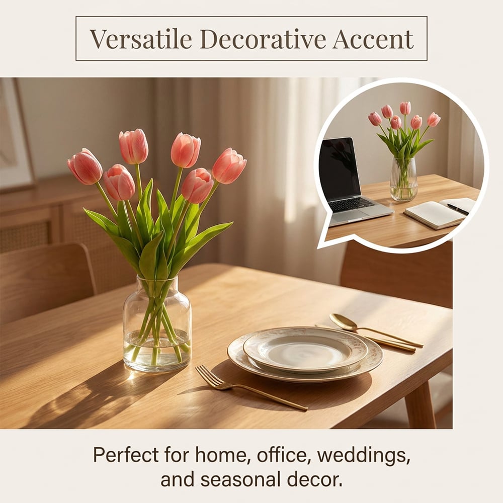 🌷 Lifelike Tulip Bouquet Décor for Every Space