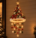 🎅 Illuminated Santa Hat Hanging Light 🎄 | 3 Festive Designs, Warm LED Lights | Christmas Decor for Indoor & Covered Outdoor Spaces, Gift Idea