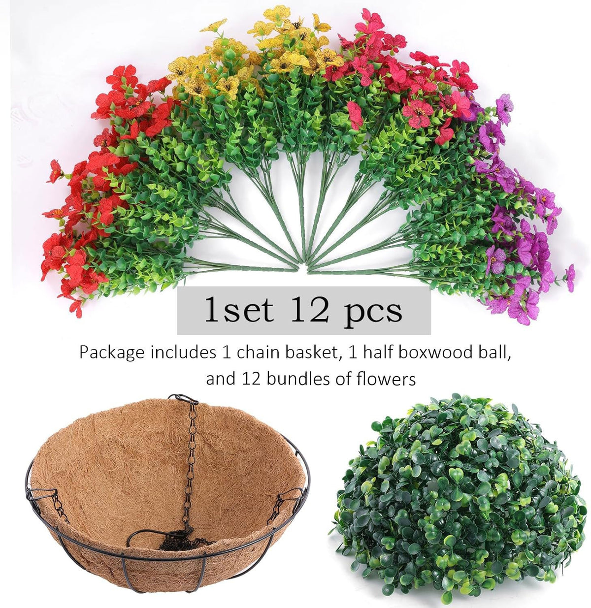 🔥Simulated Hanging Flower Basket🌸No Watering, No Wilting💧—Just a Picture Perfect Home Every Single Day.