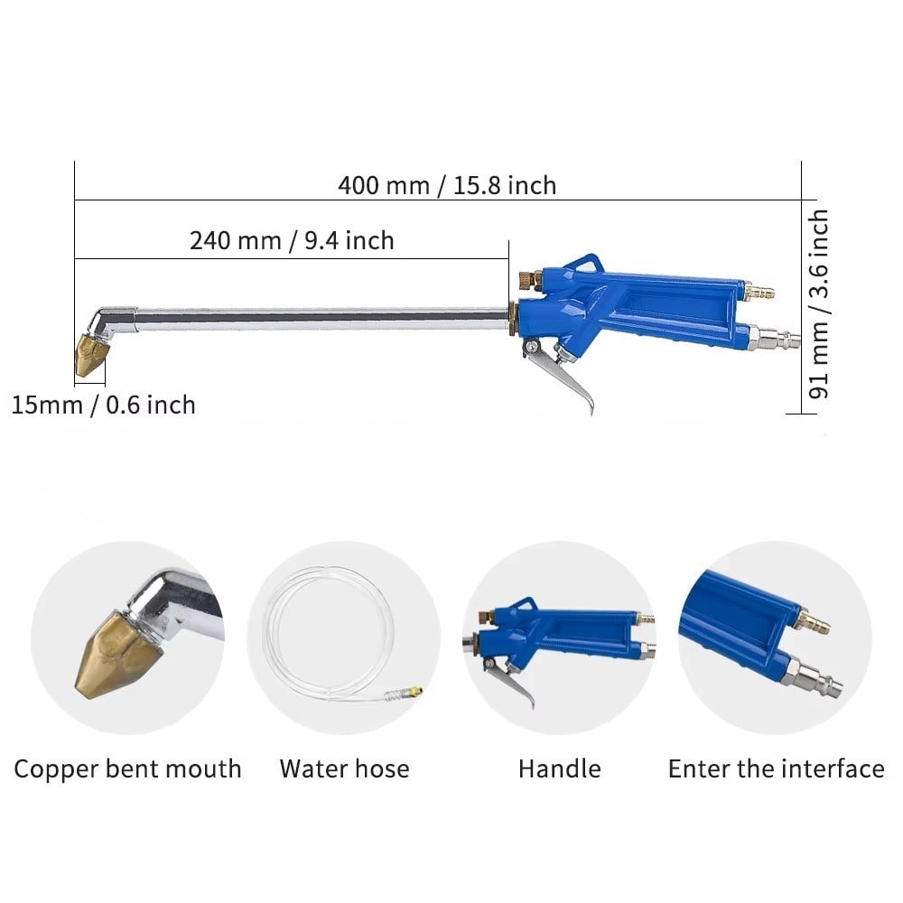 🔥LAST DAY 50% OFF - 🛠️💧High-Pressure Pneumatic Air Blow Gun with Extended Nozzle for Engine & Mechanical Deep Cleaning
