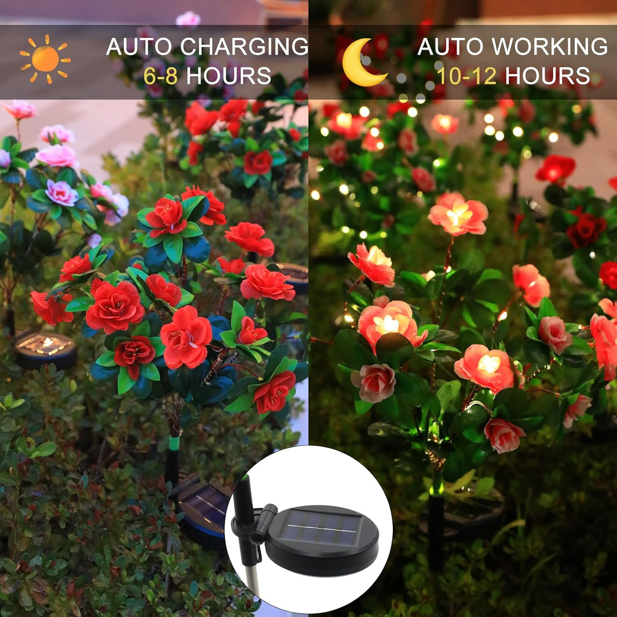 💐Transform Your Outdoors Into a Festive Winter Wonderland with Solar-Powered Flower Lights! 🎄☀️
