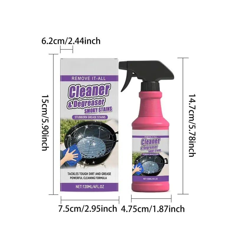 🔥Hot Sale🔥BBQ Non-toxic, Heavy Duty, No Residue Grill Cleaner Degreaser Spray