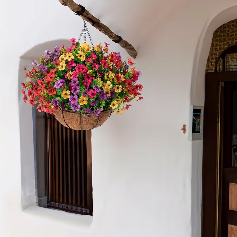 🔥Simulated Hanging Flower Basket🌸No Watering, No Wilting💧—Just a Picture Perfect Home Every Single Day.