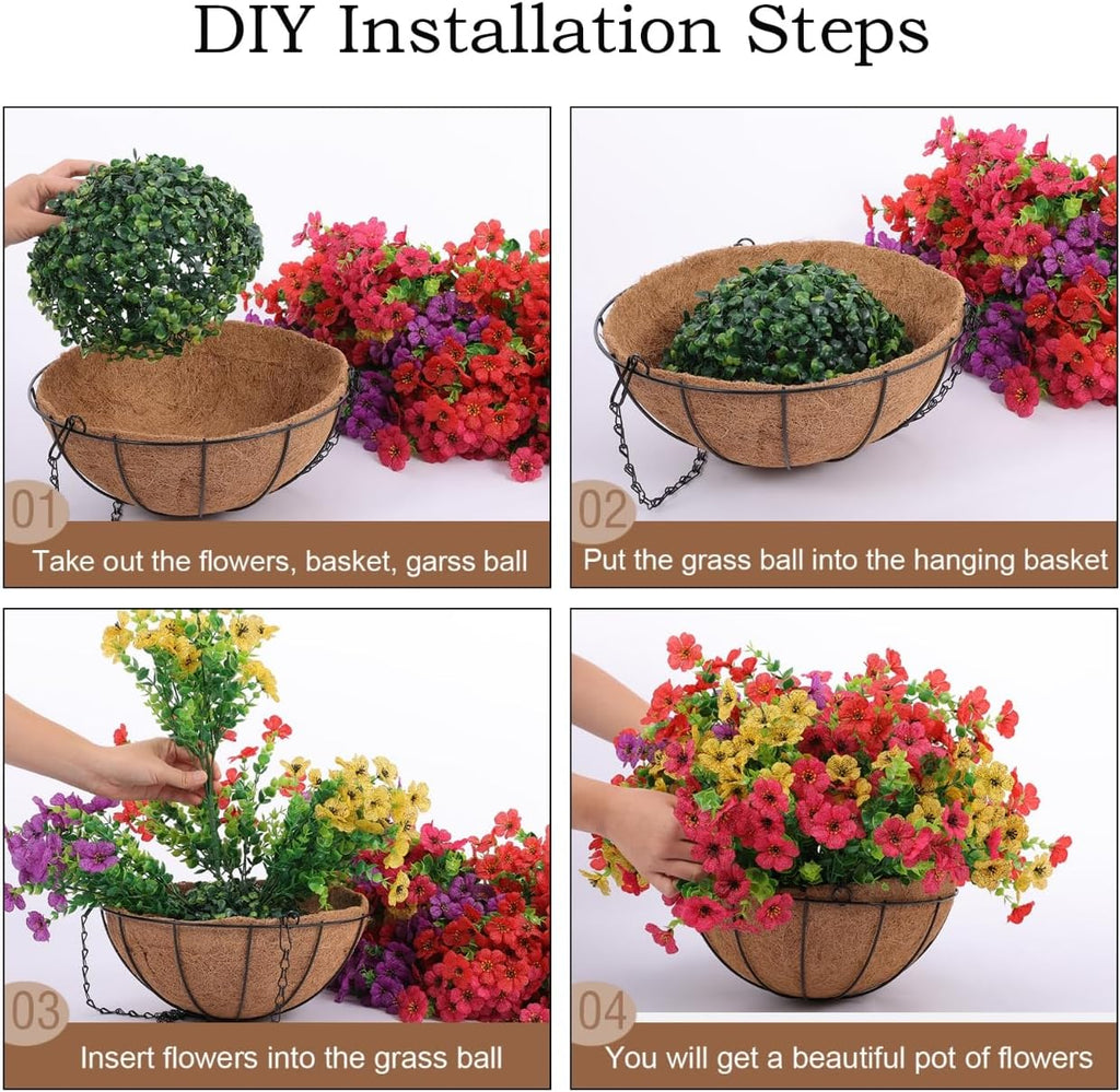 🔥Simulated Hanging Flower Basket🌸No Watering, No Wilting💧—Just a Picture Perfect Home Every Single Day.