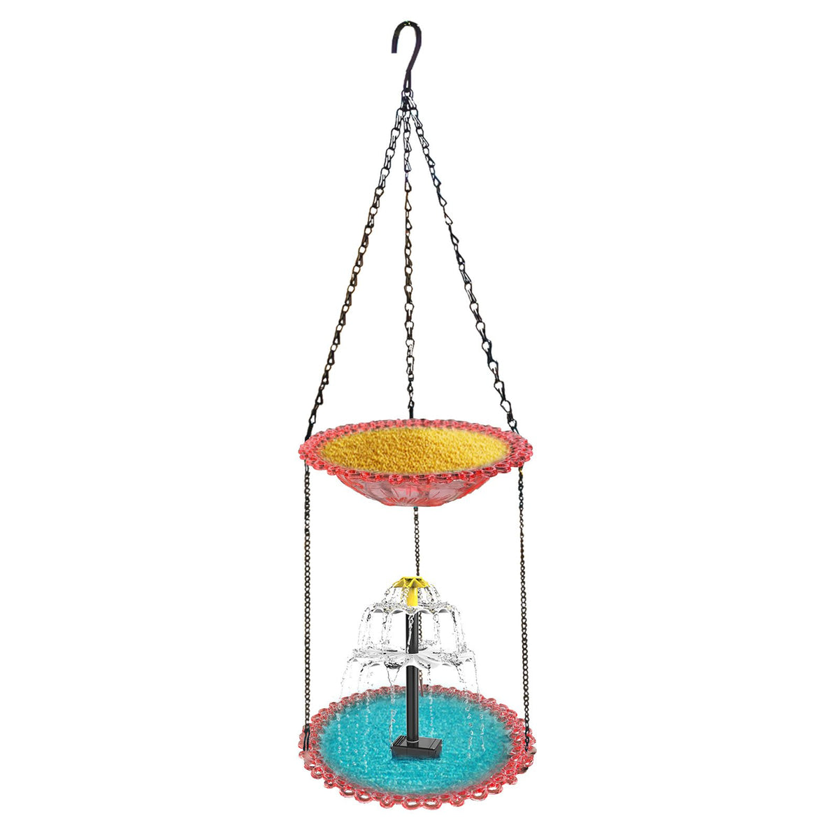 🐦Solar Cascade Hanging Bird Bath Fountain