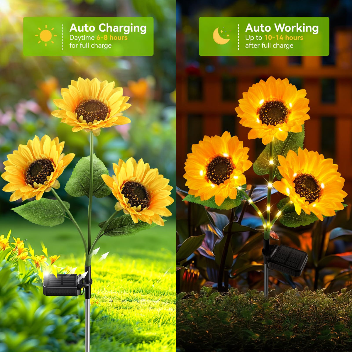2026 Upgraded Solar-Powered Sunflower Light Waterproof for Outdoor Space🌻