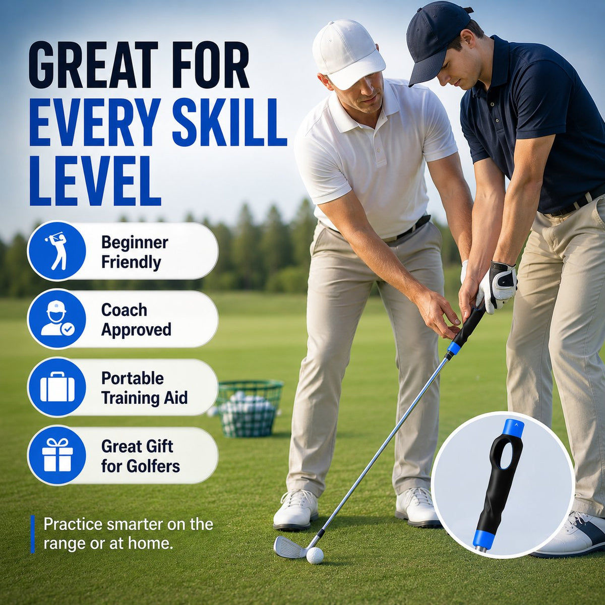 🏌️  Golf Grip Trainer. Fix Swing Grip