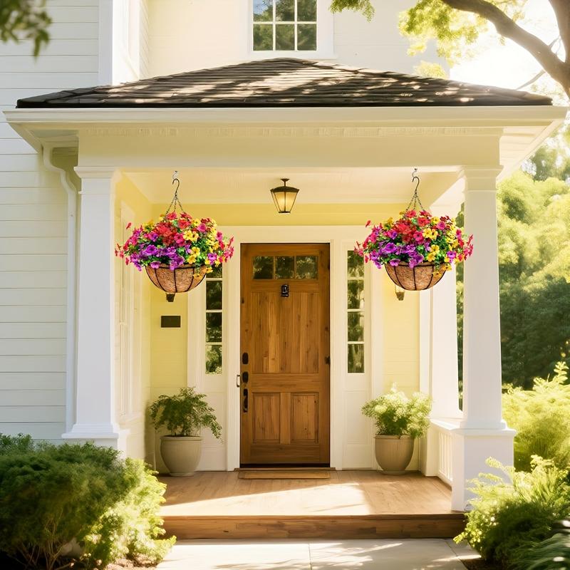 🔥Simulated Hanging Flower Basket🌸No Watering, No Wilting💧—Just a Picture Perfect Home Every Single Day.