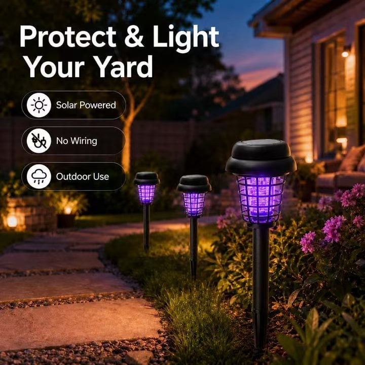 🏠Summer Essentials🦟Solar-Powered UV Mosquito Killer Lamp