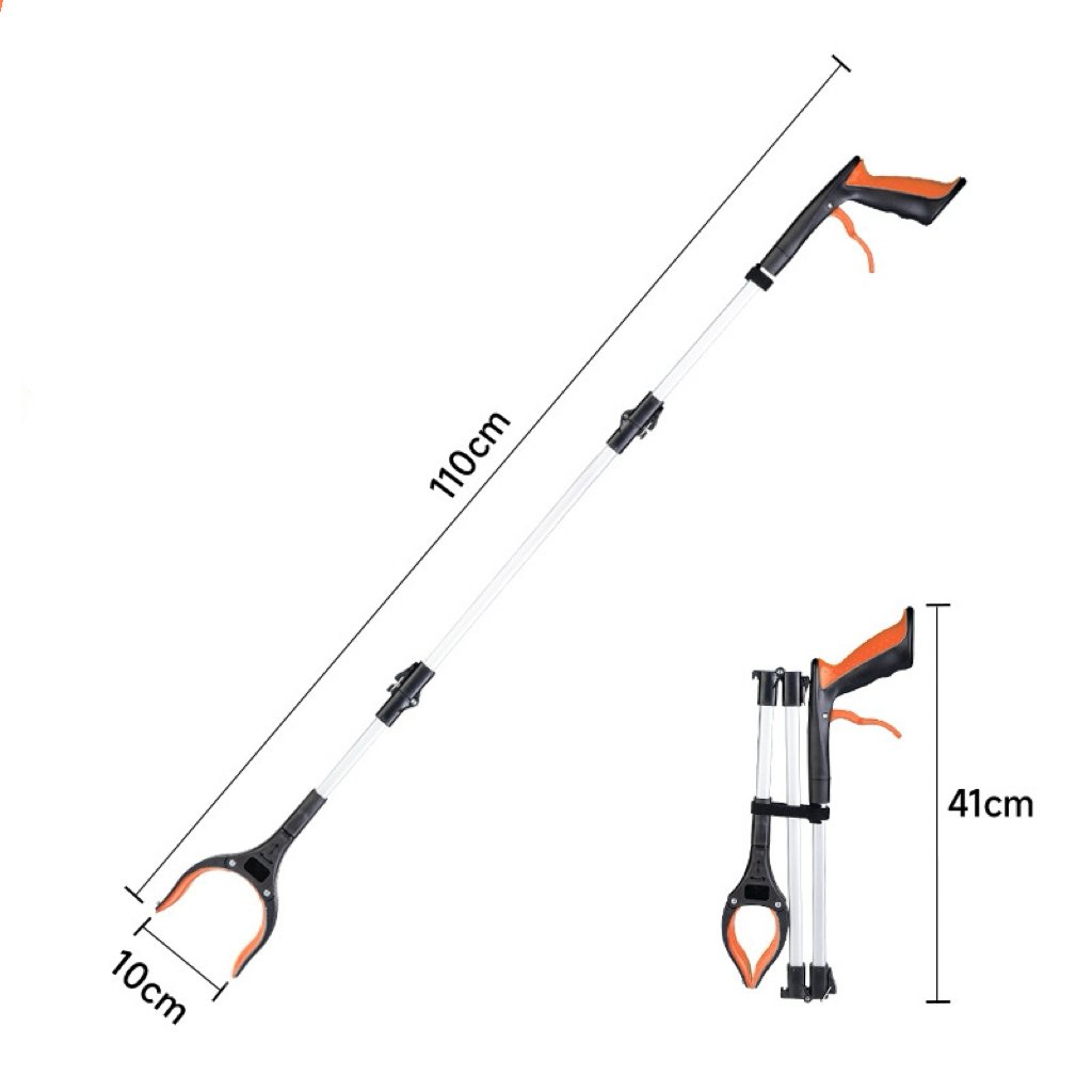 43" Extra Long Grabber Reacher Tool – Heavy Duty with 360° Rotating Jaw & Magnets