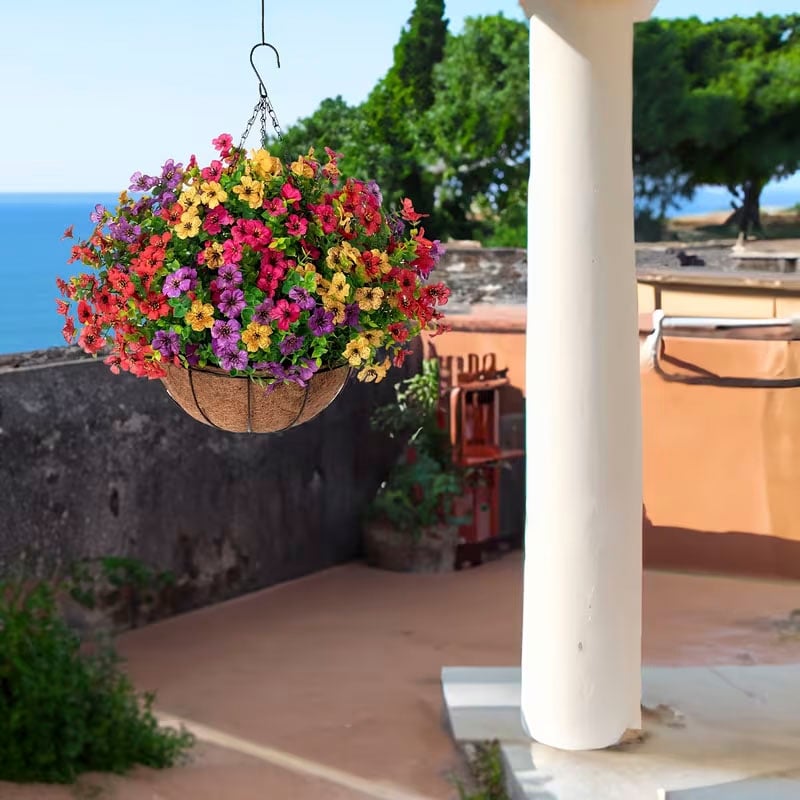 🔥Simulated Hanging Flower Basket🌸No Watering, No Wilting💧—Just a Picture Perfect Home Every Single Day.