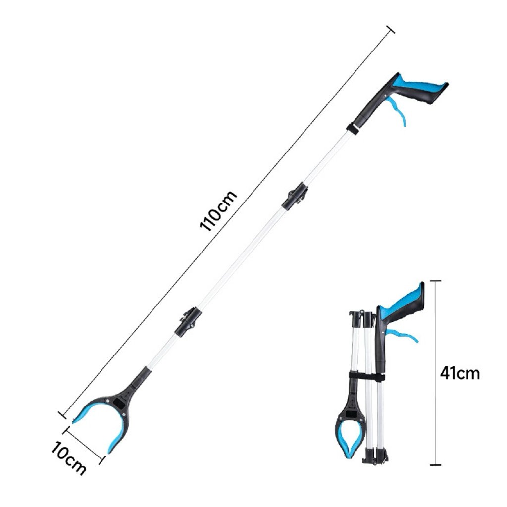 43" Extra Long Grabber Reacher Tool – Heavy Duty with 360° Rotating Jaw & Magnets